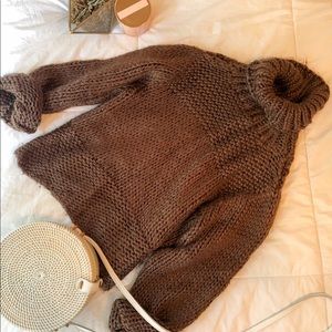 Deep Tan/Olive Knit Sweater